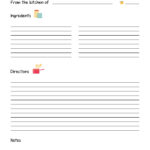 Free Printable Recipe Template: Diy Recipe Book! A4 | Recipe With Regard To Recipe Card Design Template