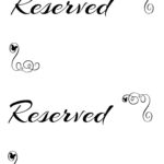 Free Printable Reserved Seating Signs For Your Wedding pertaining to Reserved Cards For Tables Templates
