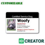 Free Printable Service Dog Id Card Template Intended For Service Dog Certificate Template