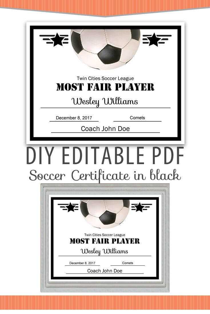 Free Printable Soccer Certificate Templates Editable Pdf Inside Soccer Certificate Template Free