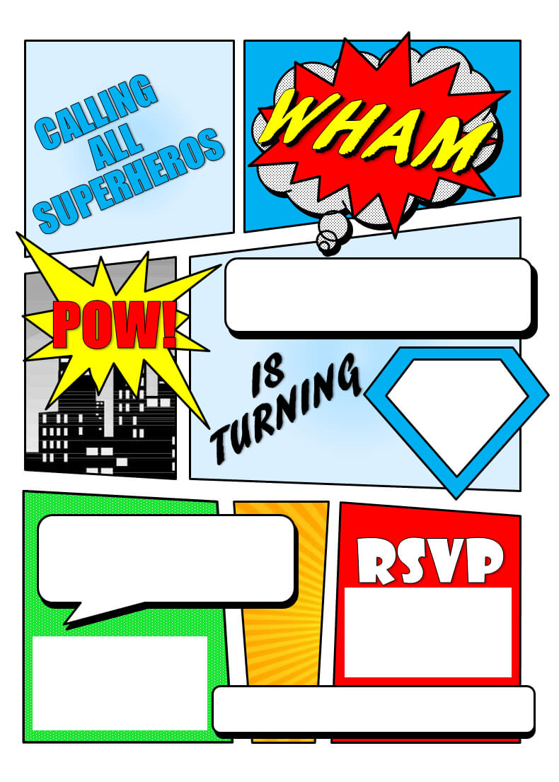 Free Printable Superhero Birthday Cards – Hizir.kaptanband.co Regarding Superhero Birthday Card Template