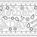 Free Printable Template For Colouring Mother's Day Card For inside Mothers Day Card Templates