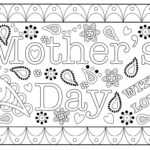 Free Printable Template For Colouring Mother's Day Card For Inside Mothers Day Card Templates