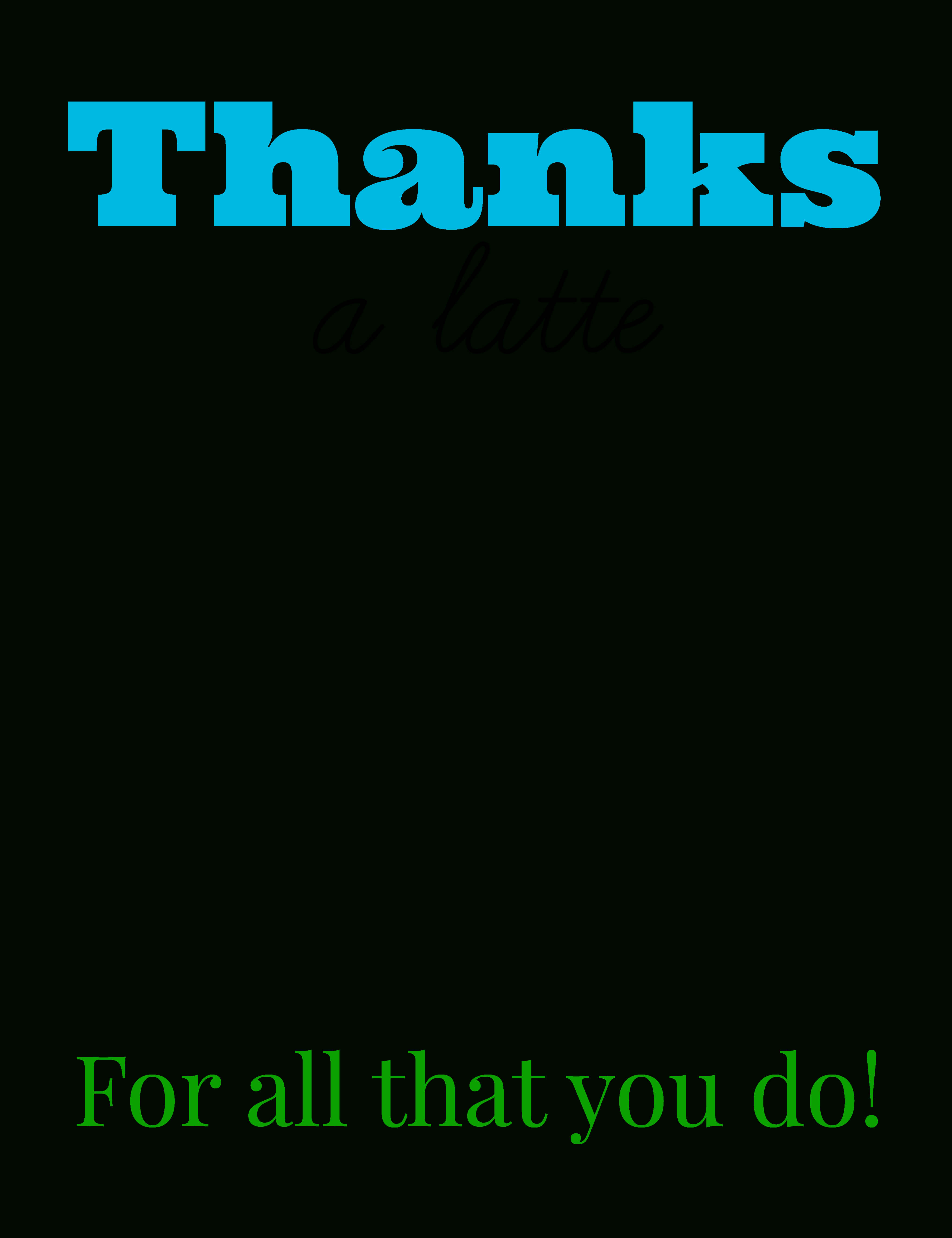 Free Printable: Thanks A Latte Coffee Gift Card – Smashed Pertaining To Thanks A Latte Card Template