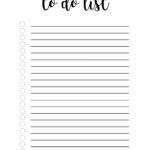 Free Printable To Do List Template | Making Notebooks | Free pertaining to Blank To Do List Template