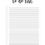 Free Printable To Do List Template | Making Notebooks | Free Pertaining To Blank To Do List Template