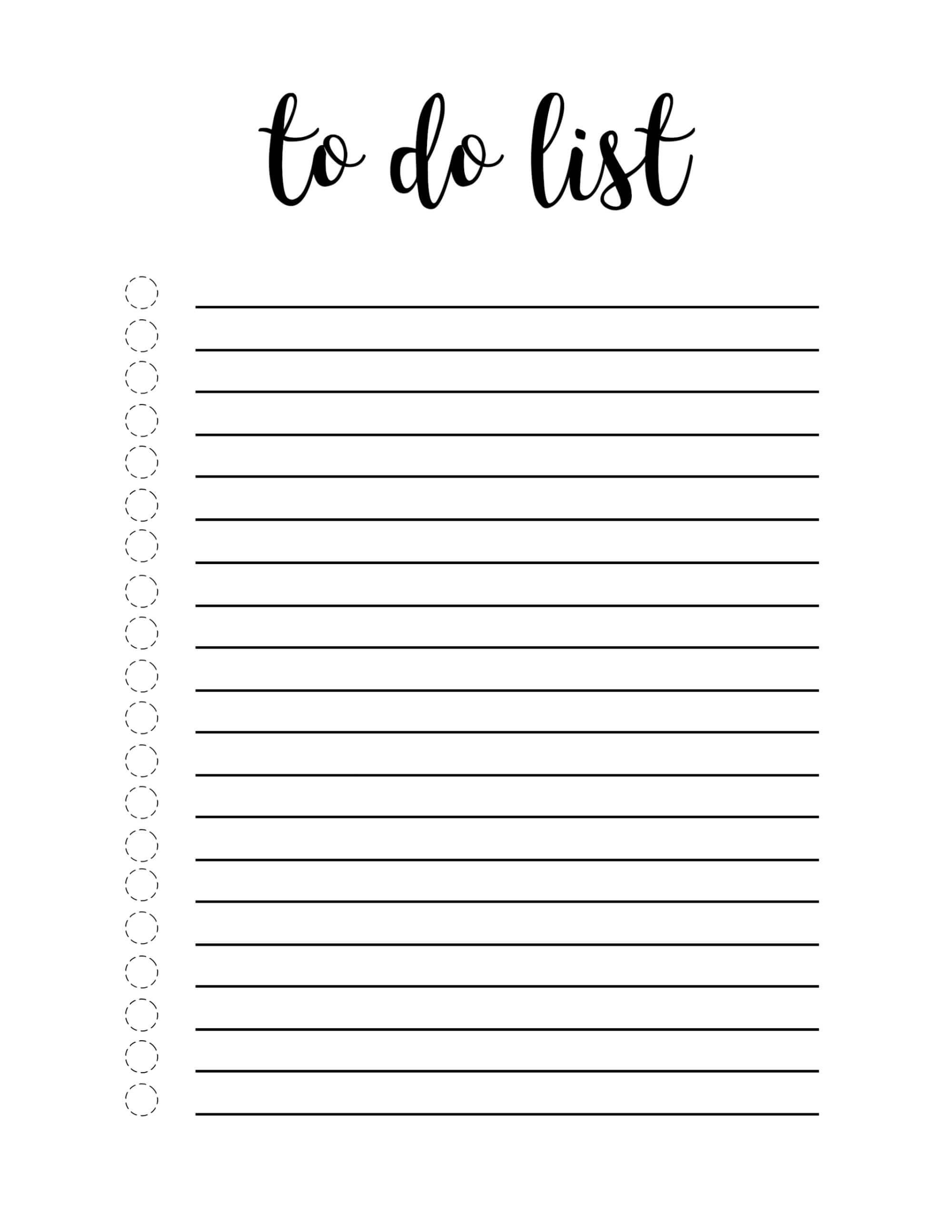 Free Printable To Do List Template | Making Notebooks | Free Pertaining To Blank To Do List Template