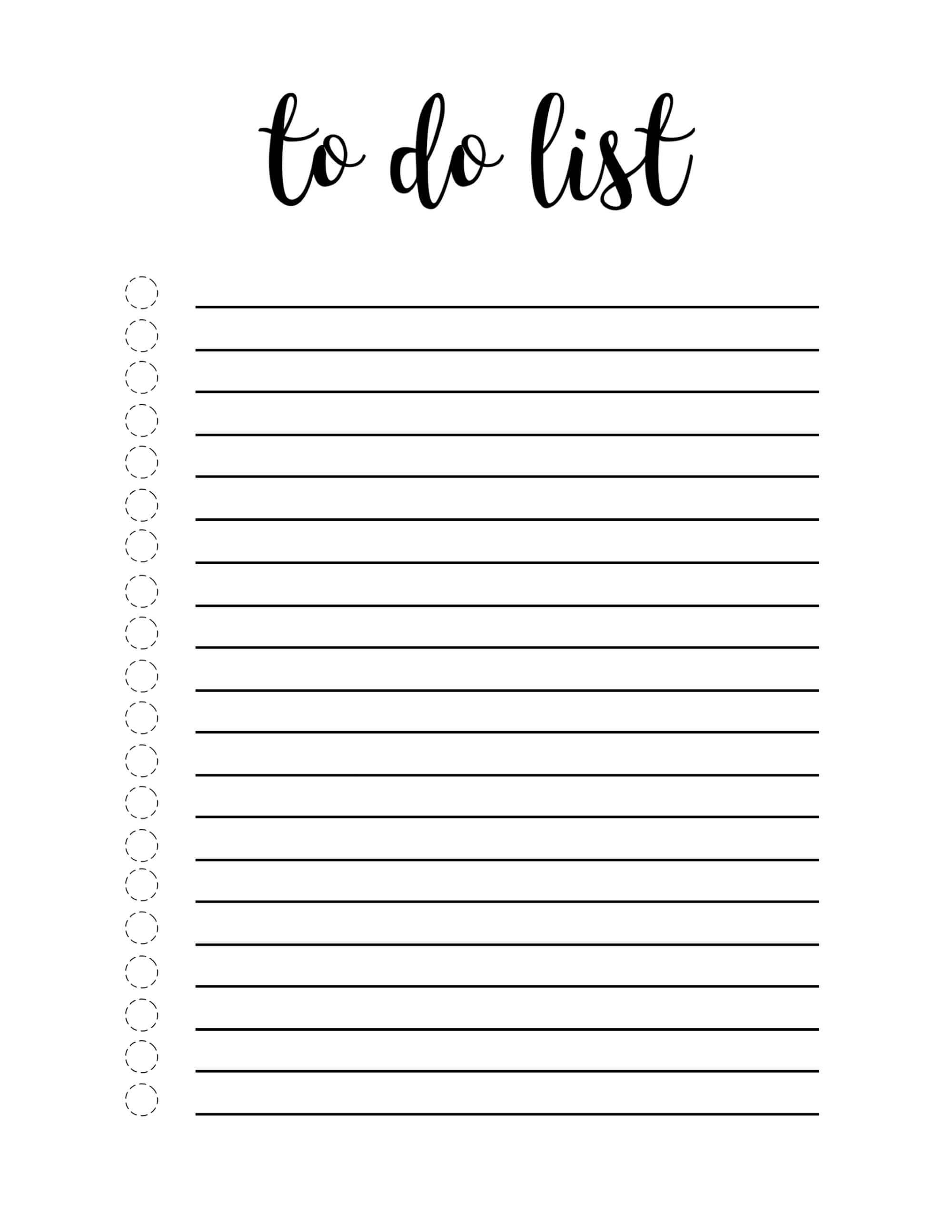 Free Printable To Do List Template | Making Notebooks | Free pertaining to Blank To Do List Template