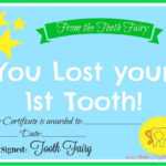 Free Printable Tooth Fairy Certificate | 40 | Tooth Fairy With Free Tooth Fairy Certificate Template