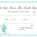 Free Printable Tooth Fairy Letter | Tooth Fairy Certificate In Free Tooth Fairy Certificate Template