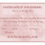 Free Printable – Vow Renewal Certificate | All Things Within Anniversary Certificate Template Free