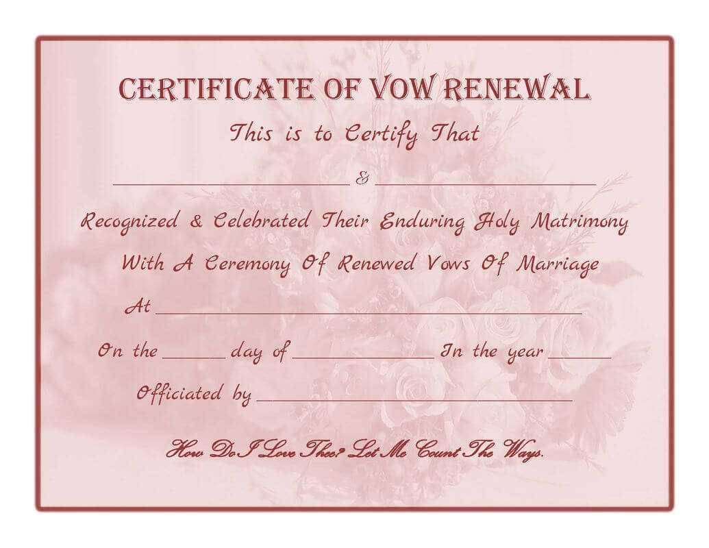 Free Printable – Vow Renewal Certificate | All Things Within Anniversary Certificate Template Free