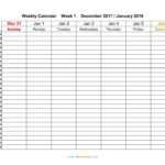 Free Printable Weekly Work Schedule Template Monthly Week Regarding Blank Monthly Work Schedule Template