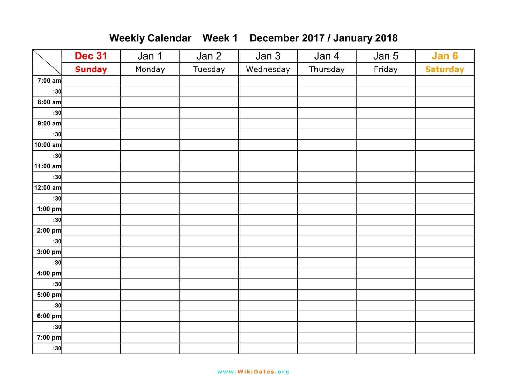 Free Printable Weekly Work Schedule Template Monthly Week Regarding Blank Monthly Work Schedule Template