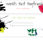 Free Printable World's Best Boyfriend Certificates Intended For Love Certificate Templates