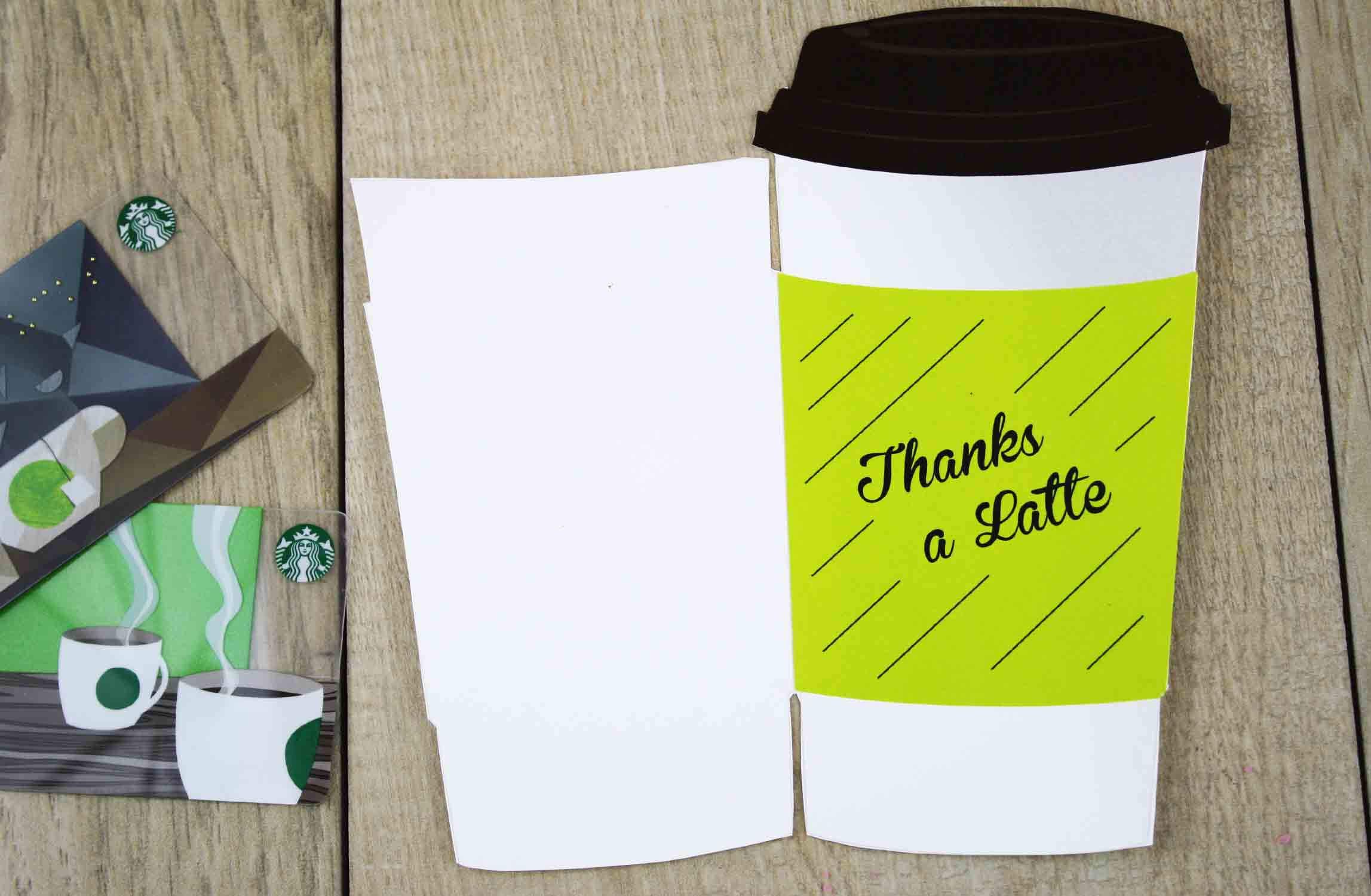Free Printables} "thanks A Latte" Cut Out Gift Card Holder | Gcg With Thanks A Latte Card Template