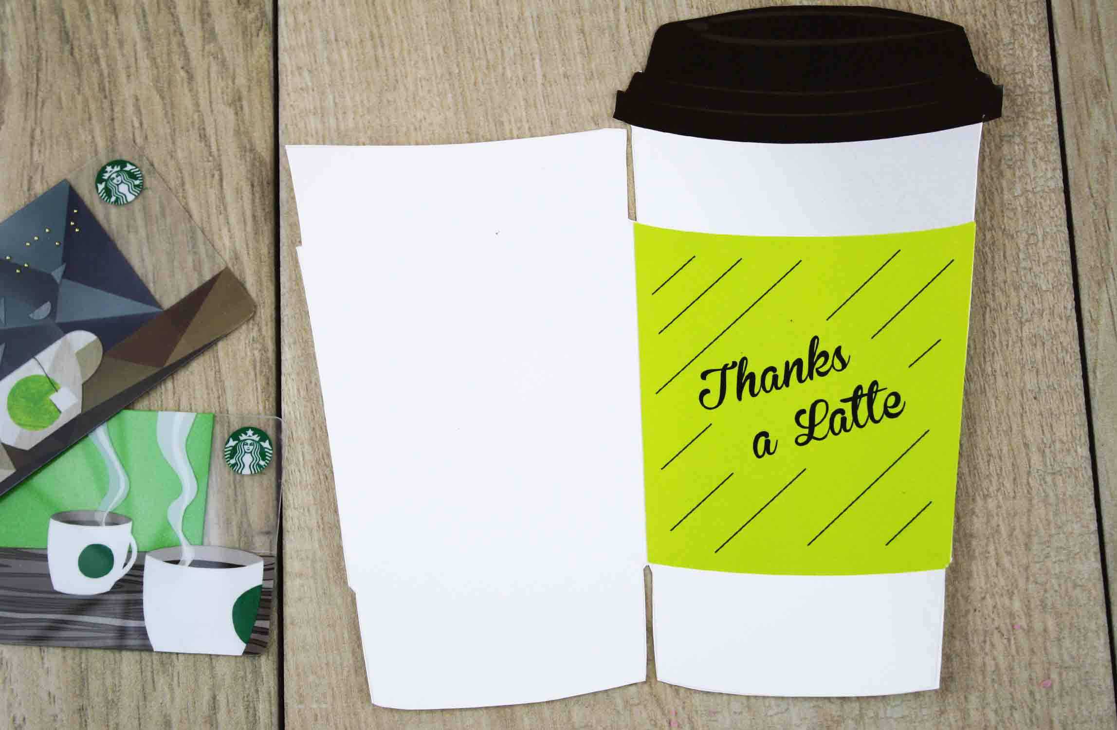 Free Printables} "thanks A Latte" Cut Out Gift Card Holder | Gcg With Thanks A Latte Card Template