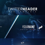 Free Professional Gaming Twitter Header Psd Template 2017 Pertaining To Twitter Banner Template Psd