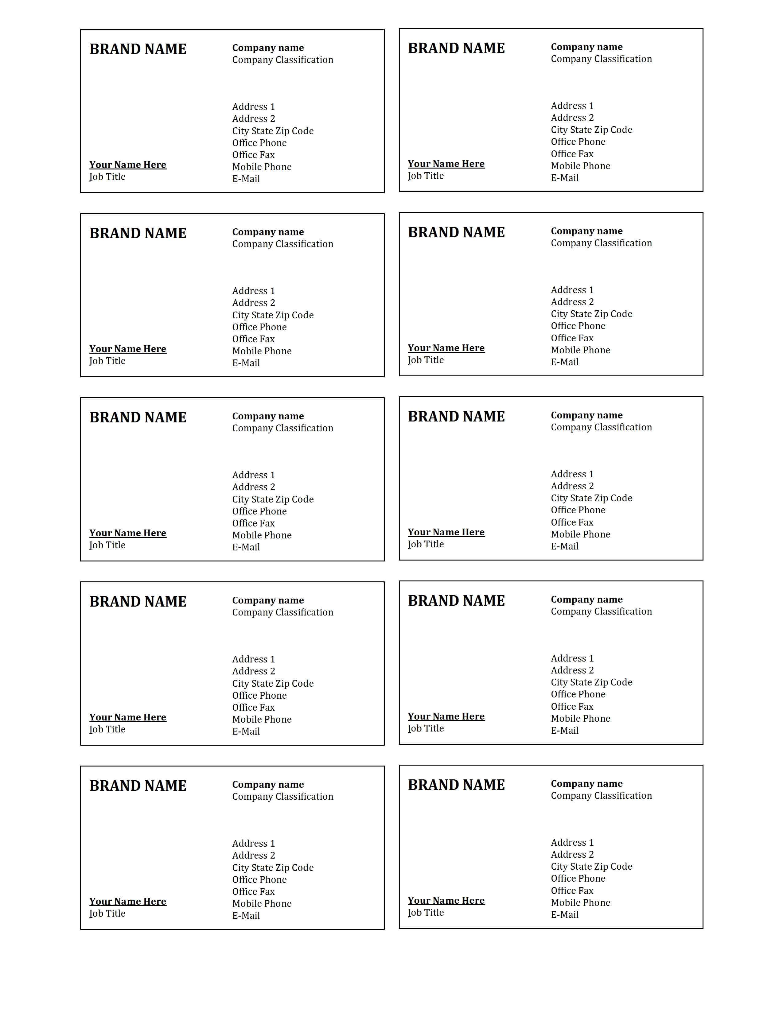 Free Publisher Business Card Templates | Business Card Sample Intended For Microsoft Templates For Business Cards