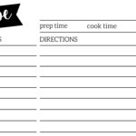 Free Recipe Card Template Printable – Paper Trail Design For Template For Cards To Print Free