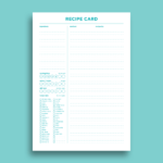 Free Recipe Card Templates For Recipe Card Design Template