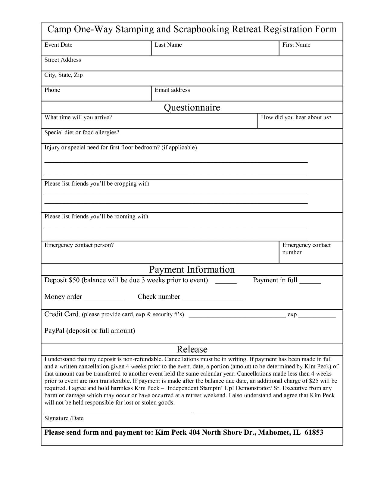 Free Registration Form Template Word Want A Free Refresher In Camp Registration Form Template Word