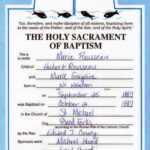 Free Roman Catholic Baptism Certificate Template Pertaining To Roman Catholic Baptism Certificate Template