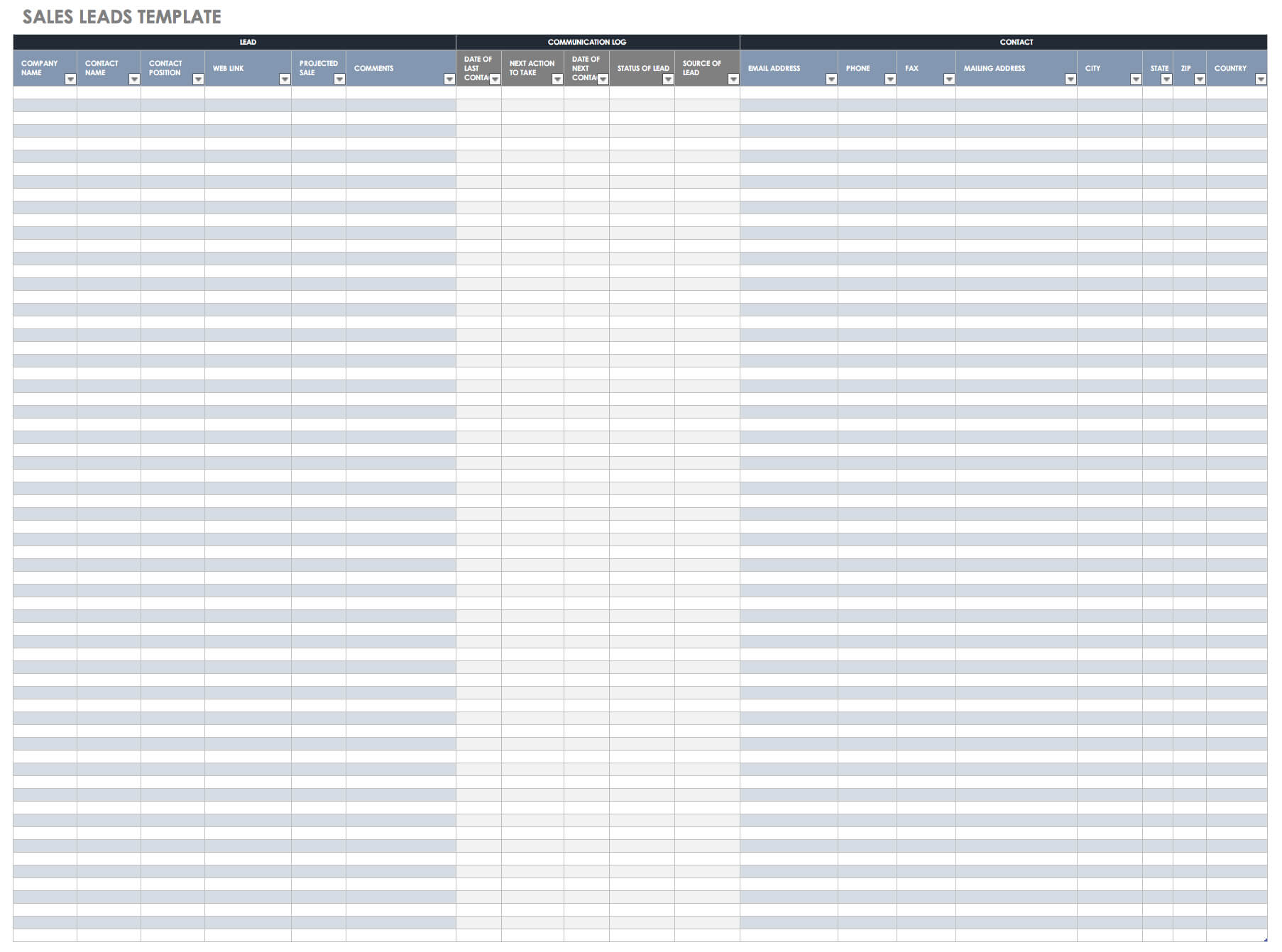 Free Sales Pipeline Templates | Smartsheet Inside Sales Lead Report Template