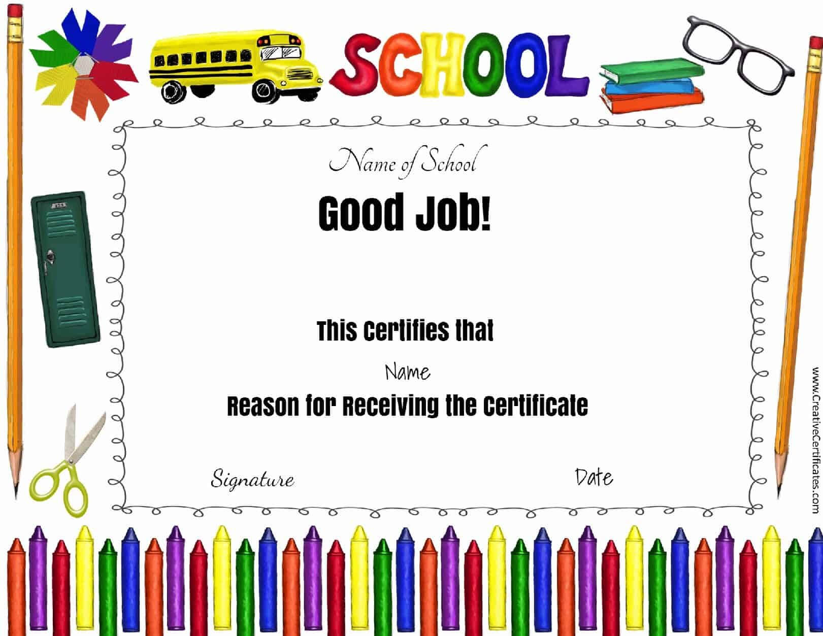 Free School Certificates & Awards With Free Printable Student Of The Month Certificate Templates