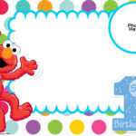 Free Sesame Street 1St Birthday Invitation Template | Plaza Throughout Elmo Birthday Card Template