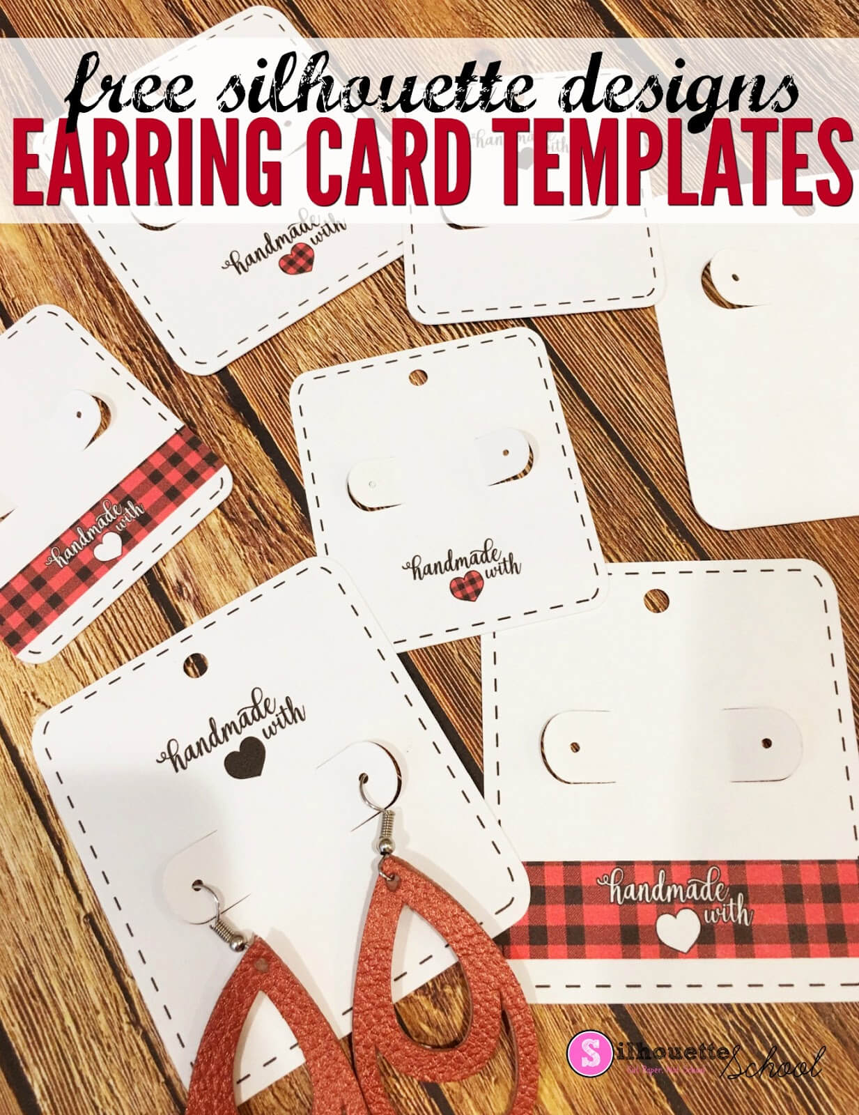 Free Silhouette Earring Card Templates (Set Of 8 Regarding Free Svg Card Templates