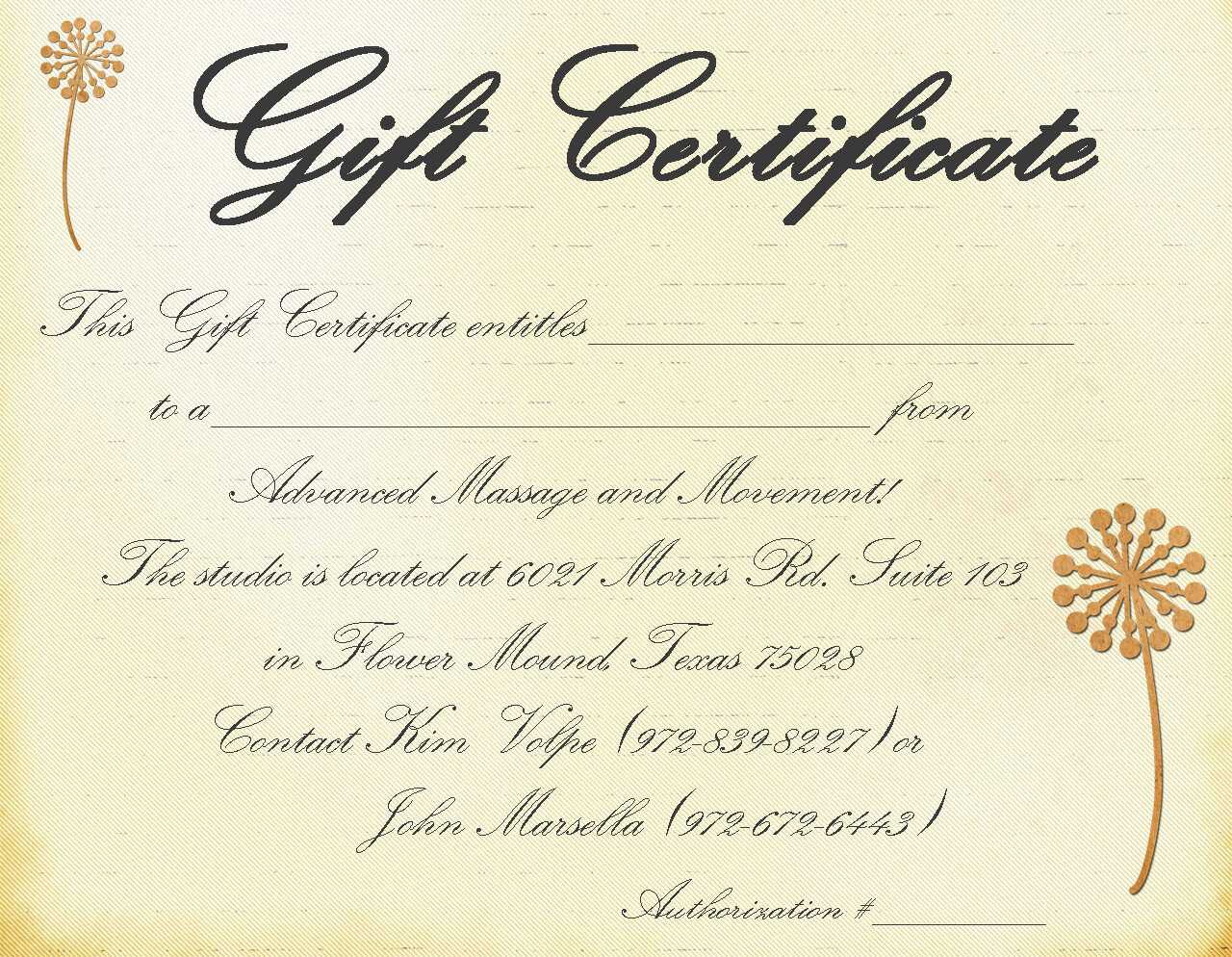 Free Spa Gift Certificate Template Printable Or Free Intended For Massage Gift Certificate Template Free Download