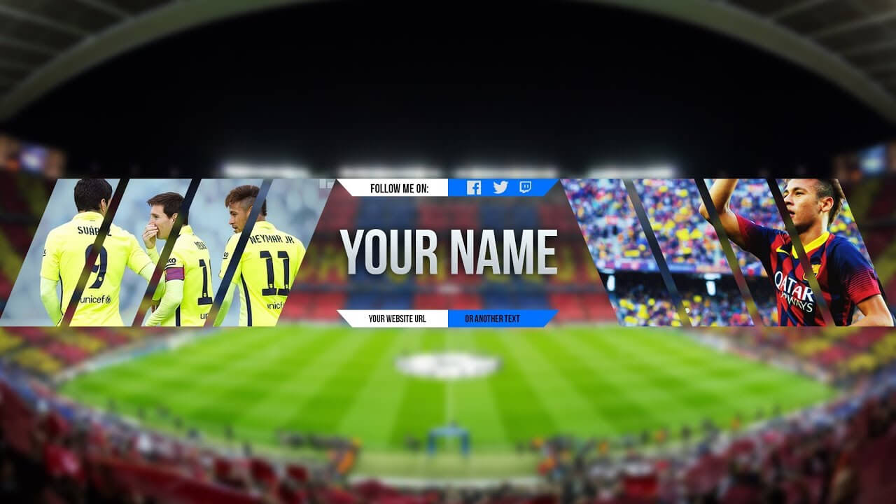 Free Sport Banner Template For Youtube Channel #4 Photoshop I Download  (2017/2018) With Regard To Sports Banner Templates