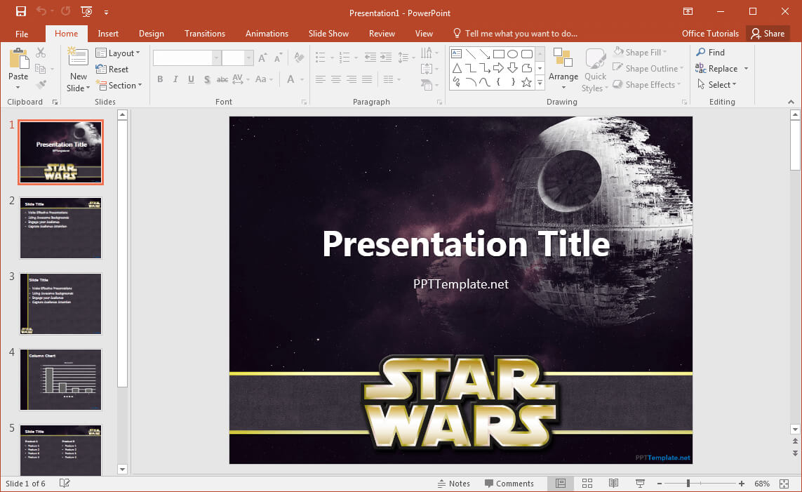 Free Star Wars Powerpoint Template Within Powerpoint Templates War