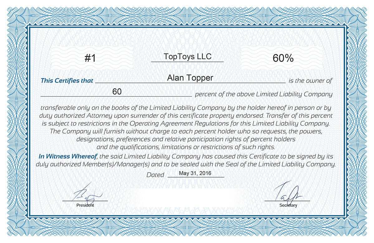 Free Stock Certificate Online Generator intended for Ownership Certificate Template