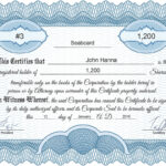 Free Stock Certificate Online Generator With Shareholding Certificate Template