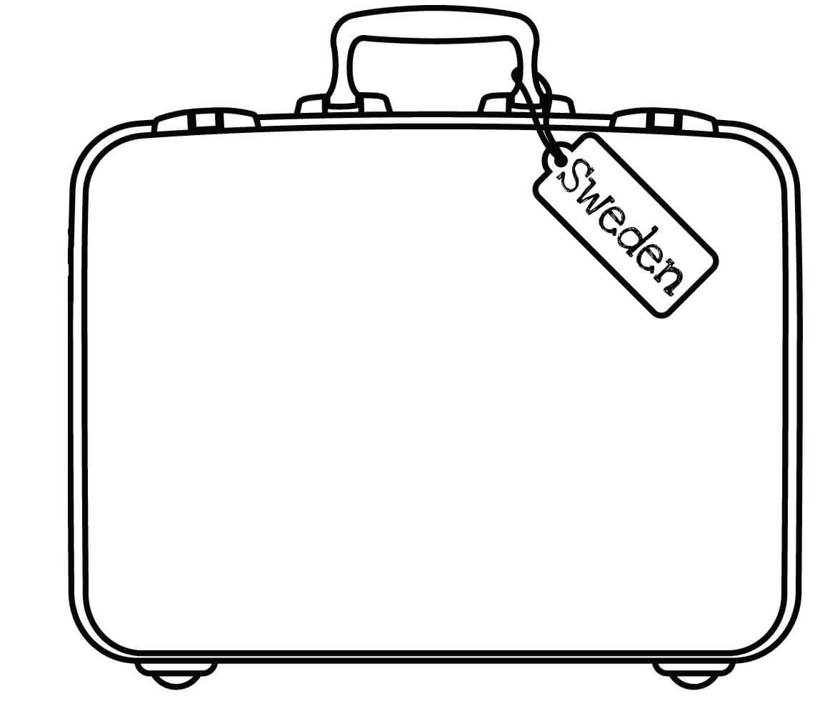 Free Suitcase Coloring Page, Download Free Clip Art, Free With Blank Suitcase Template