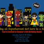 Free Superhero Birthday Invitations – Hizir.kaptanband.co With Regard To Superhero Birthday Card Template