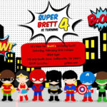 Free Superhero Birthday Party Invitation Templates within Superhero Birthday Card Template
