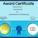 Free Tennis Certificate | Customize Online & Print Regarding Tennis Certificate Template Free