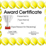 Free Tennis Certificate | Customize Online & Print Within Tennis Certificate Template Free