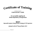 Free Training Certificate Templates For Word Brochure With Training Certificate Template Word Format