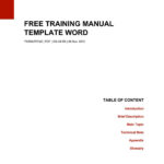 Free Training Manual Template Wordkazelink257 – Issuu For Training Documentation Template Word