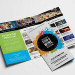 Free Tri-Fold Brochure Template For Events &amp; Festivals - Psd with 2 Fold Brochure Template Free