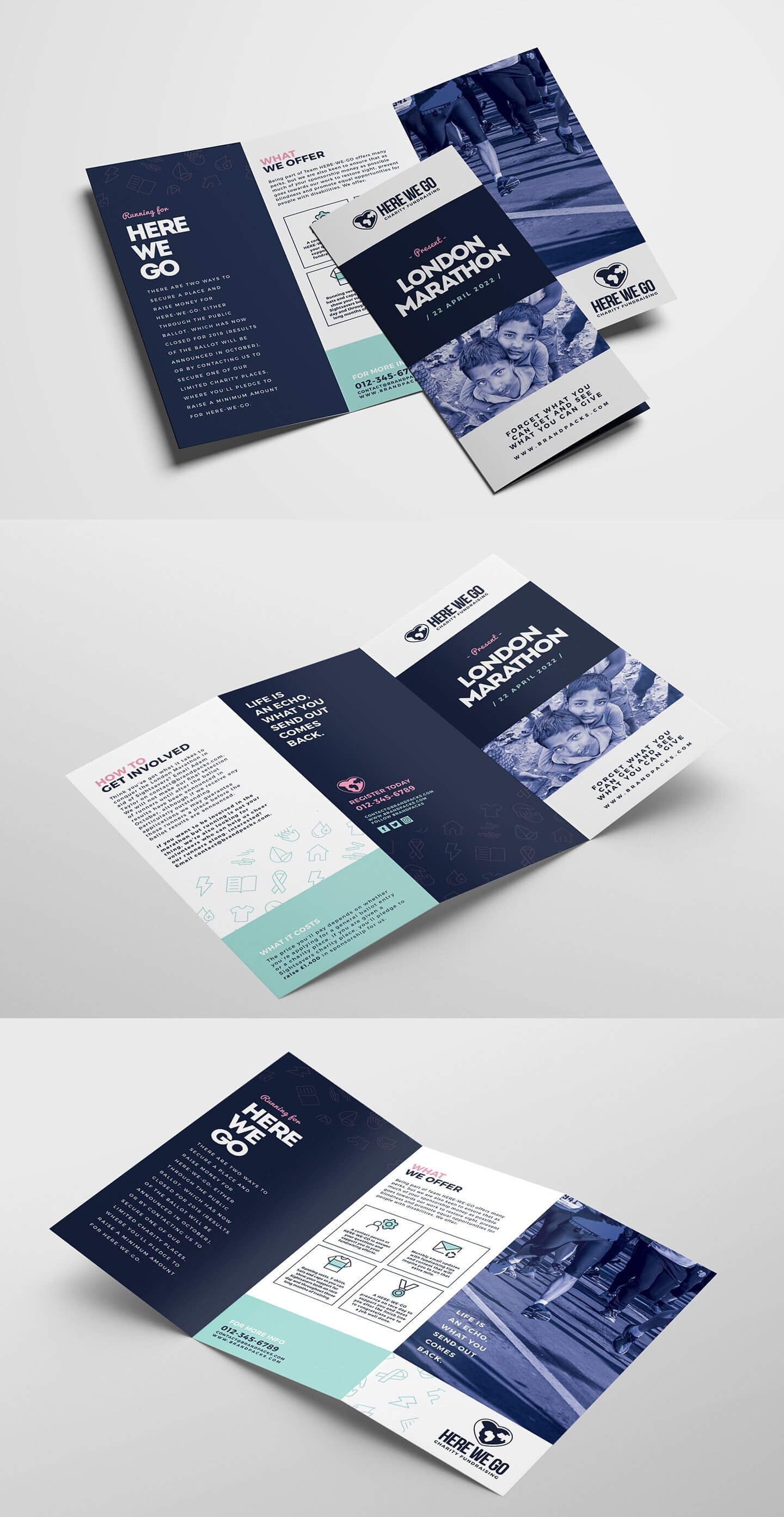 Free Tri Fold Brochure Template For Fundraisers & Charity In Free Tri Fold Brochure Templates Microsoft Word