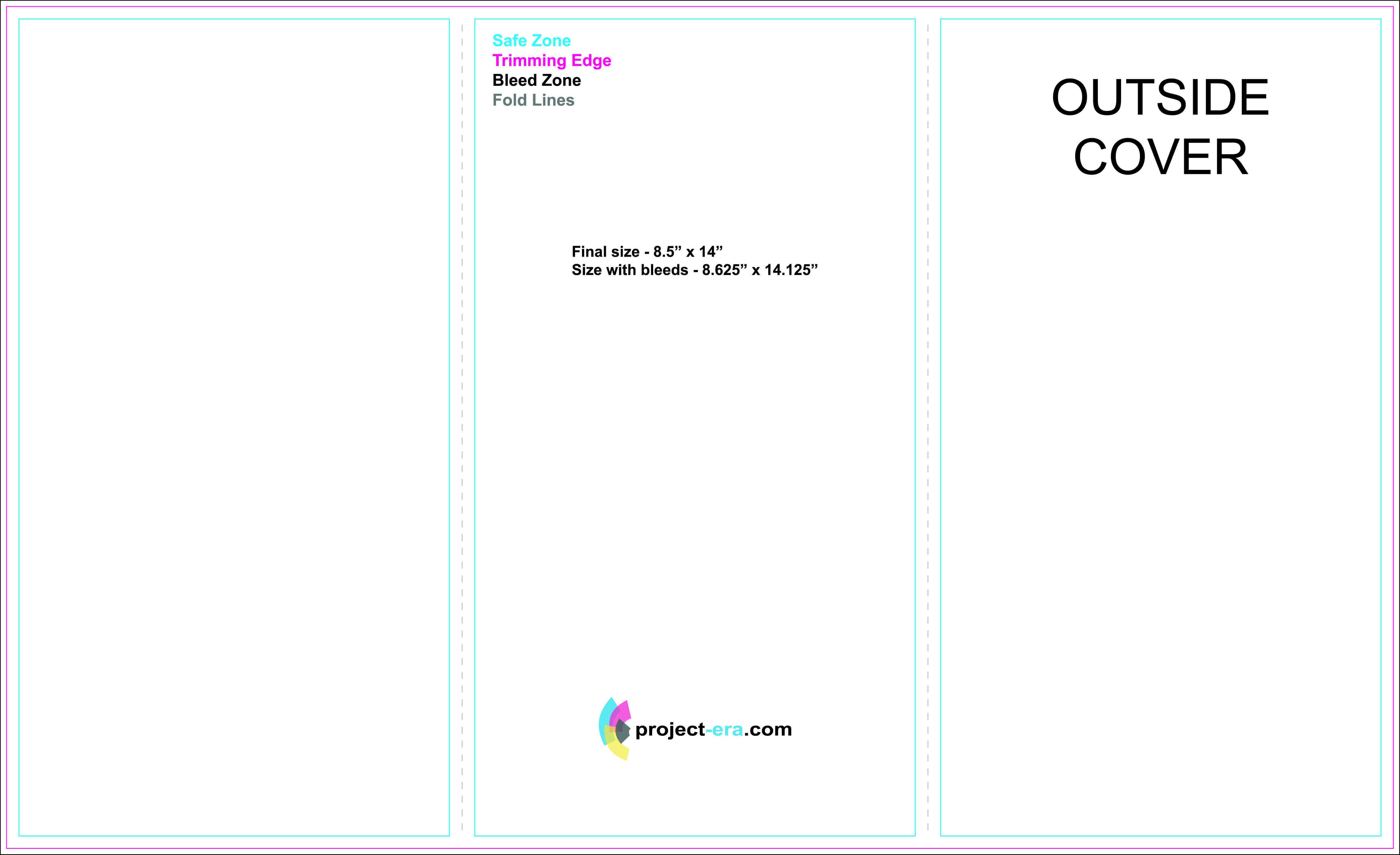 Free Tri Fold Brochure Templates Based On 8.5" X 14" Paper For 3 Fold Brochure Template Free