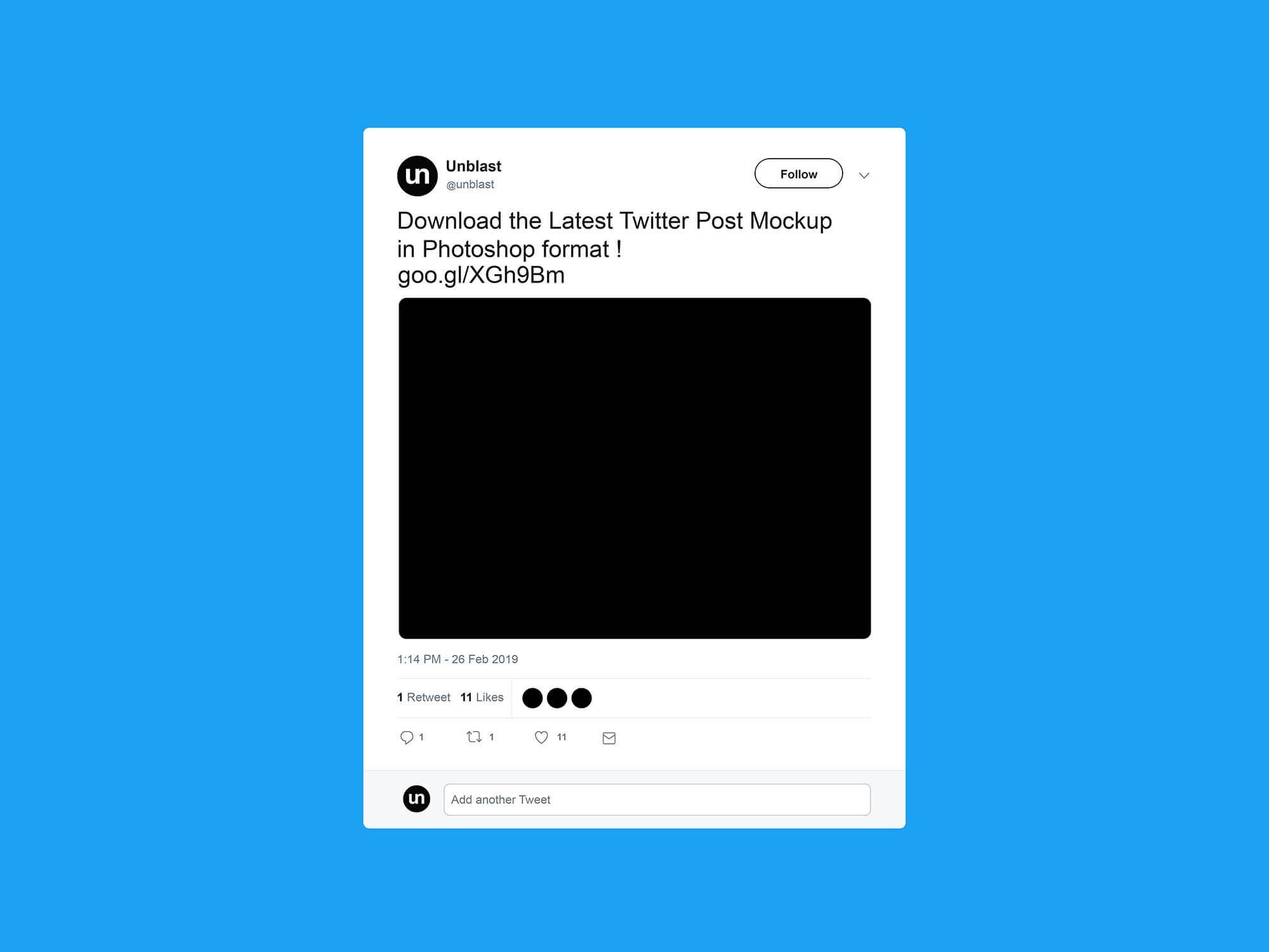 Free Twitter Post Mockup (2019) within Blank Twitter Profile Template. 