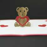 Free Valentines Day Pop Up Card Templates. Teddy Bear Pop Up intended for Teddy Bear Pop Up Card Template Free