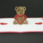 Free Valentines Day Pop Up Card Templates. Teddy Bear Pop Up pertaining to Diy Pop Up Cards Templates