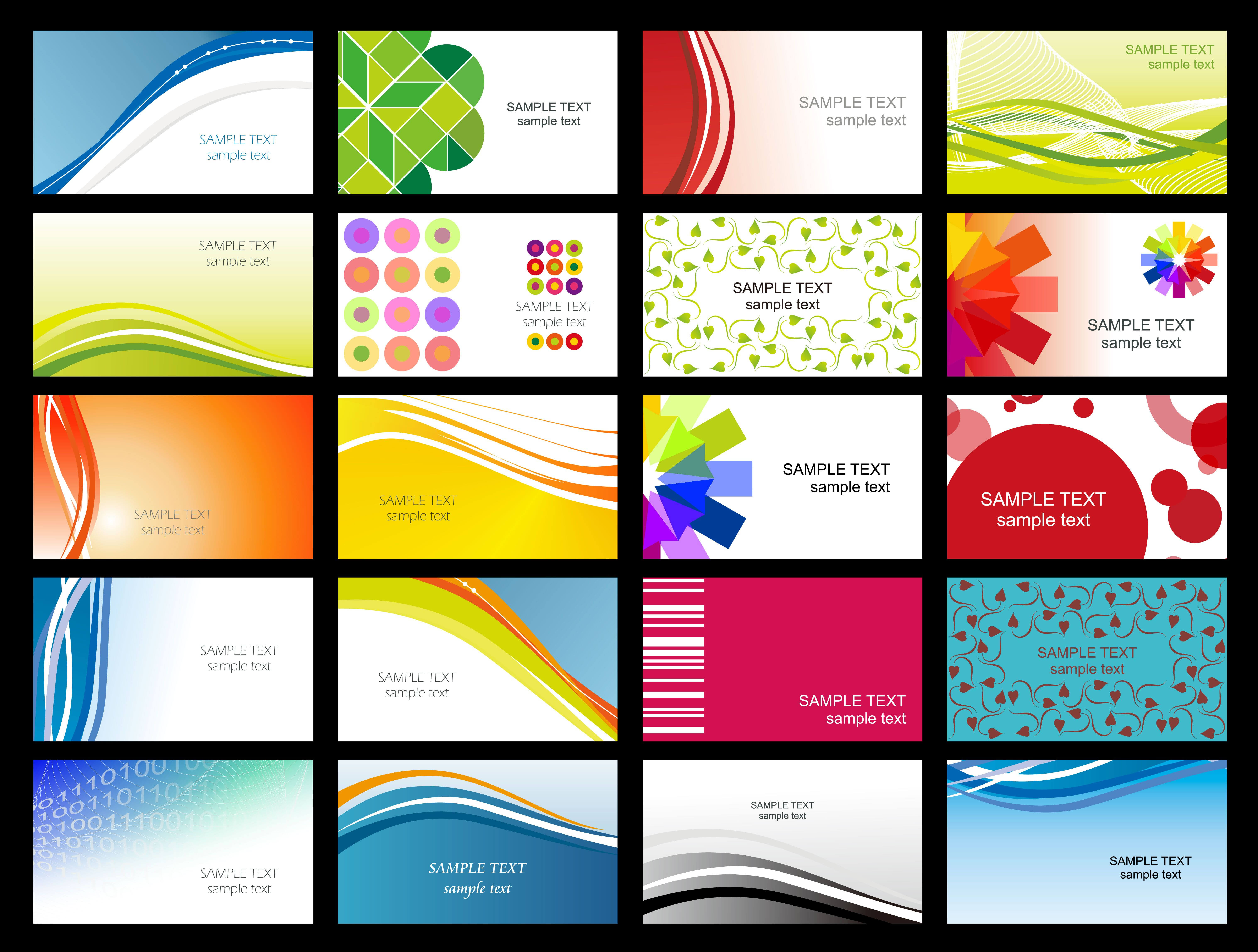 Free Vector Variety Of Dynamic Flow Line Of Business Card For Calling Card Free Template